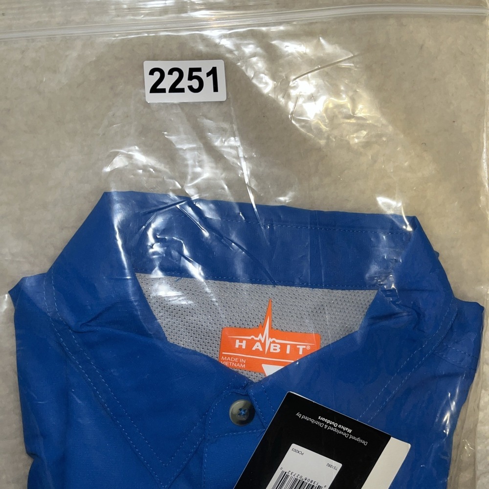 Habit River Guide Shirt Men's M Blue Short Sleeve Vented Solar Factor 40+ NWT - Picture 15 of 15